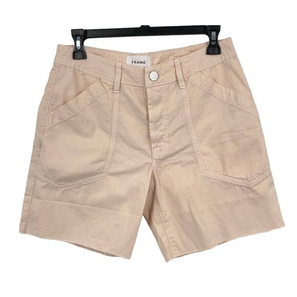Frame shorts slouch pockets cotton pink size 26 - Picture 1 of 3